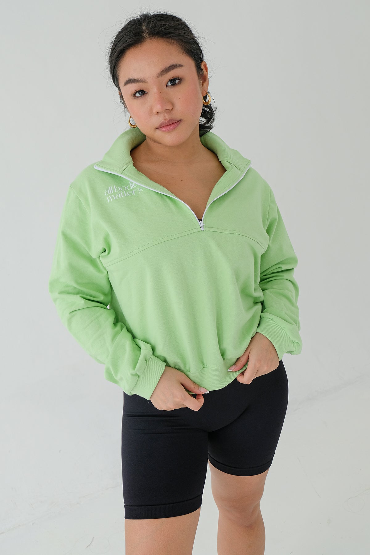 All Bodies Matter Sweater In Lime
