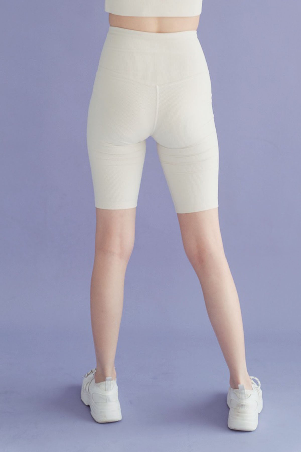 Mudra Knit Bike Shorts in Ivory (XS & M Left)