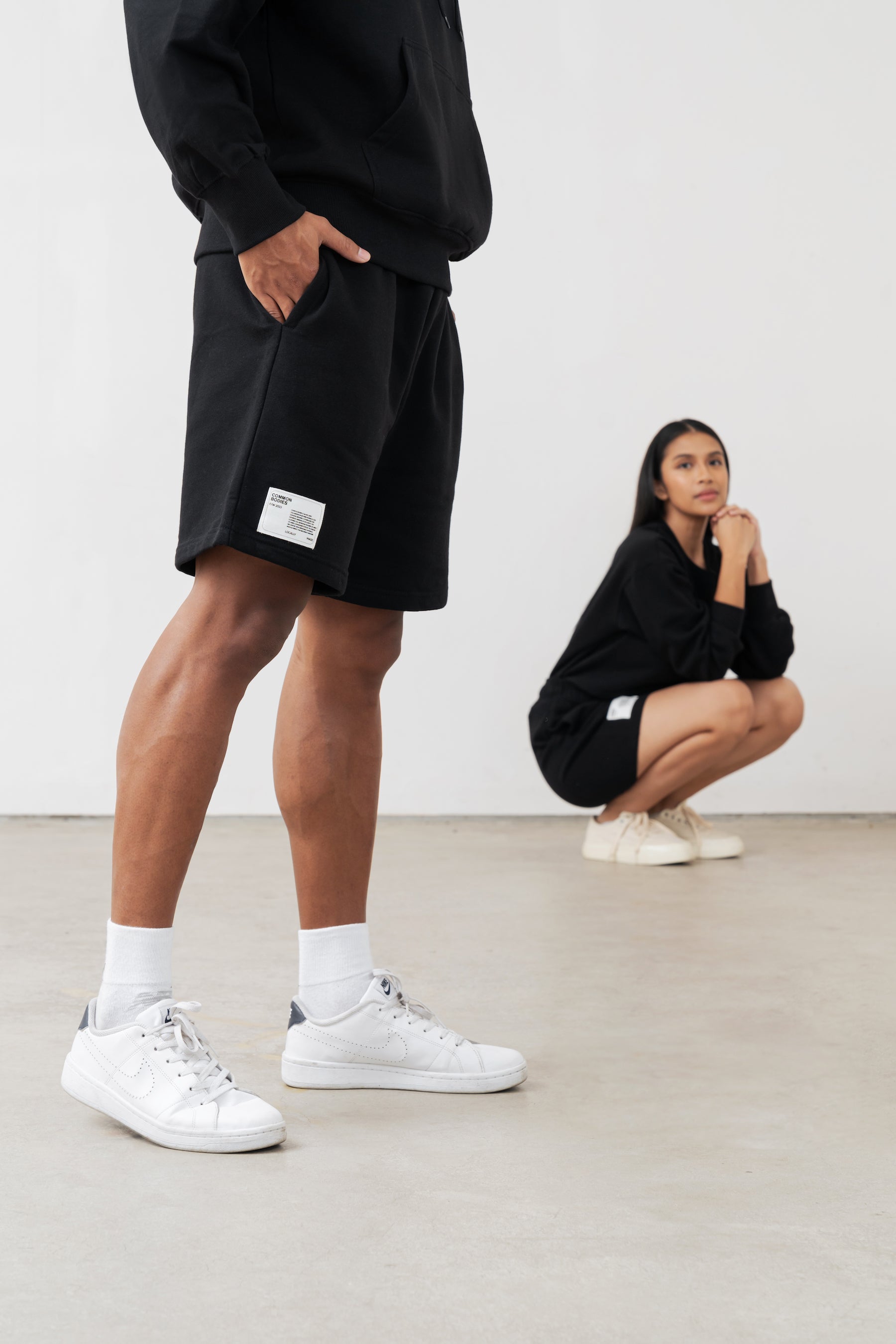 Frequency Shorts in Black (Unisex)