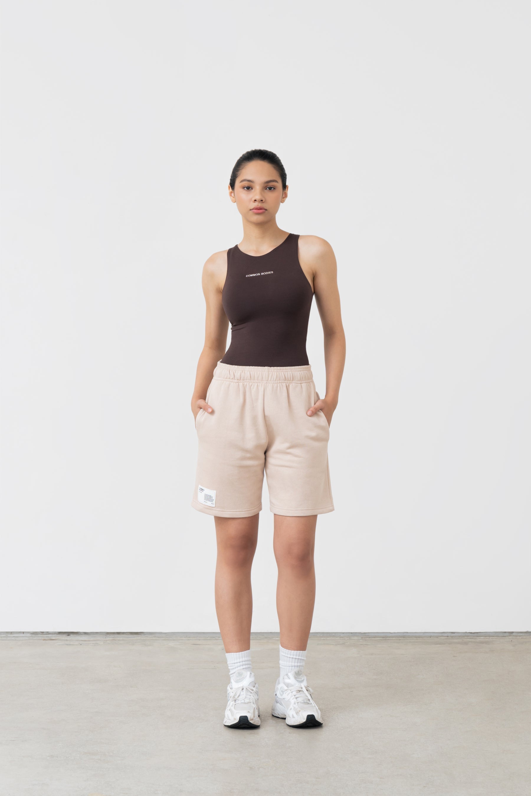 Frequency Shorts in Latte (Unisex)