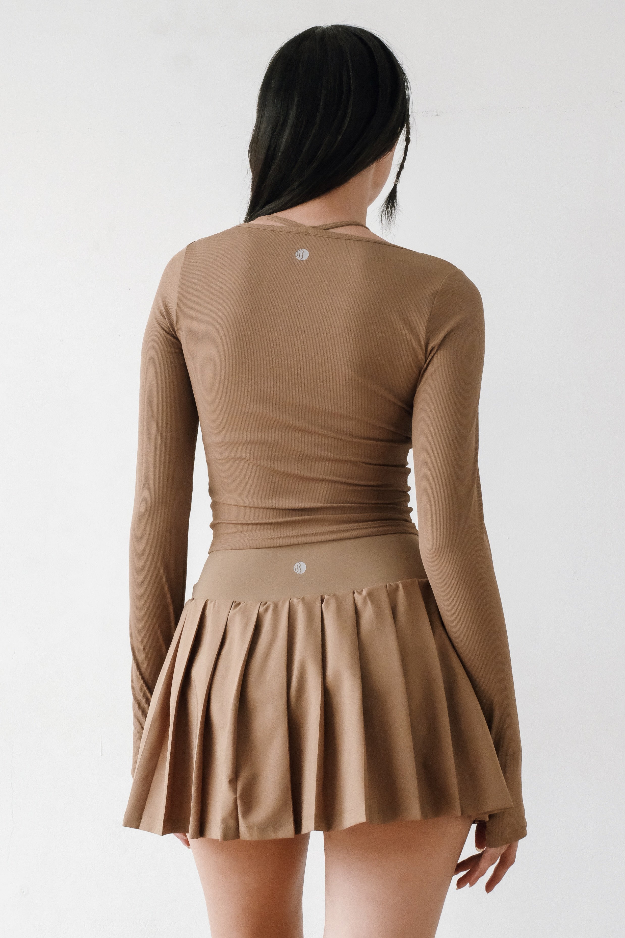 Finesse Long Sleeve Top In Dark Khaki (Bestseller) (S LEFT)