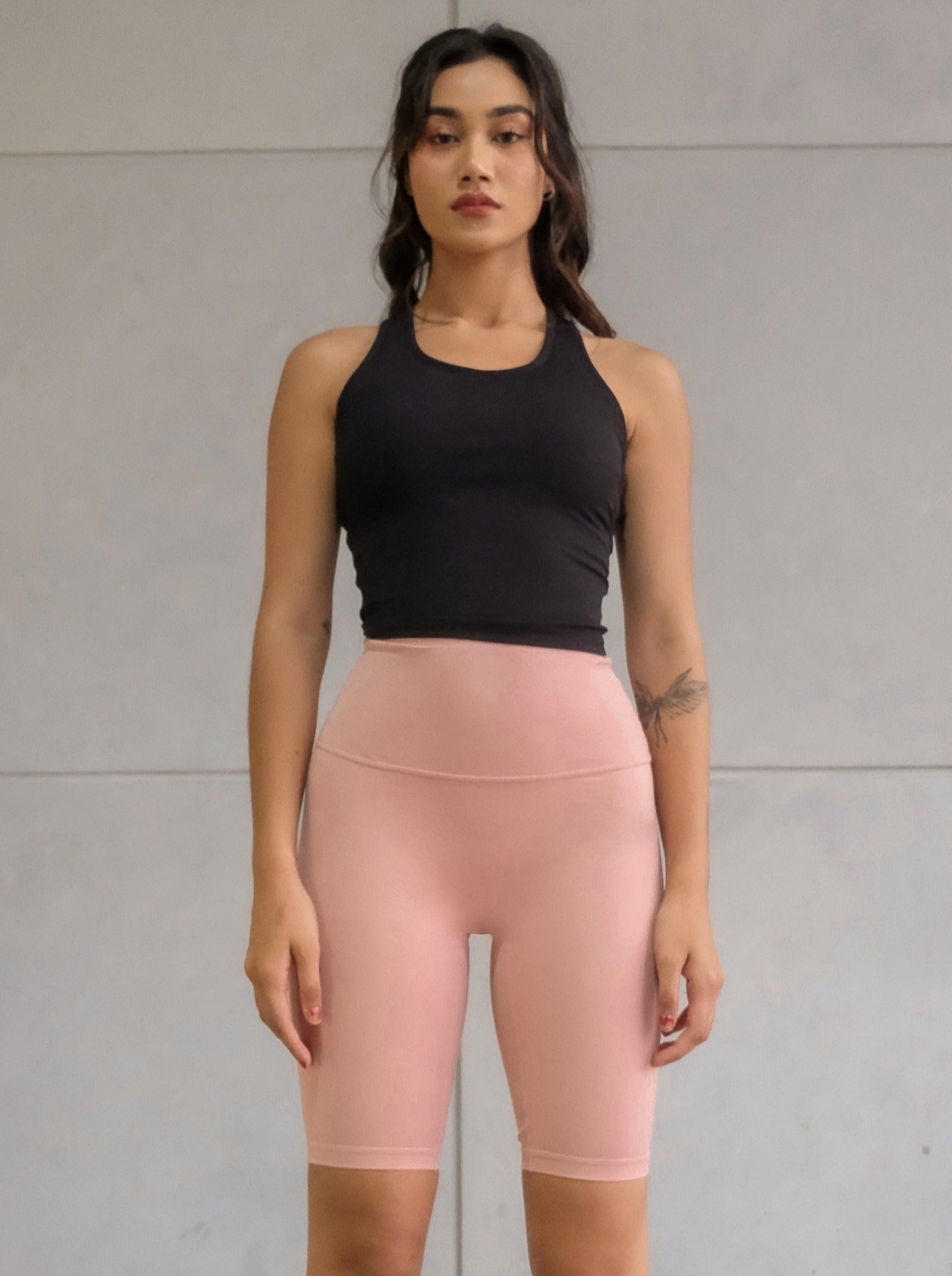 Asana Biker Shorts in Pink Rose (1XS LEFT)