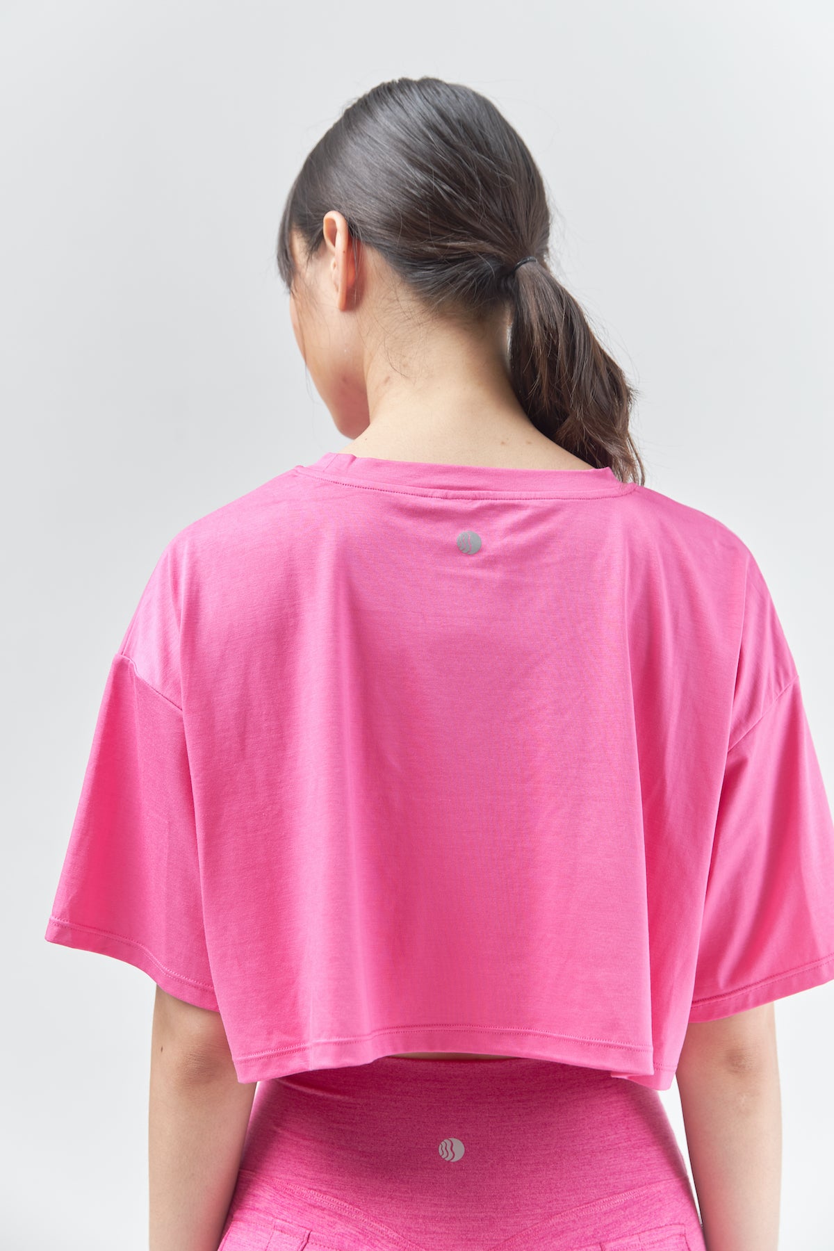 Movable Crop Shirt in Hot Pink