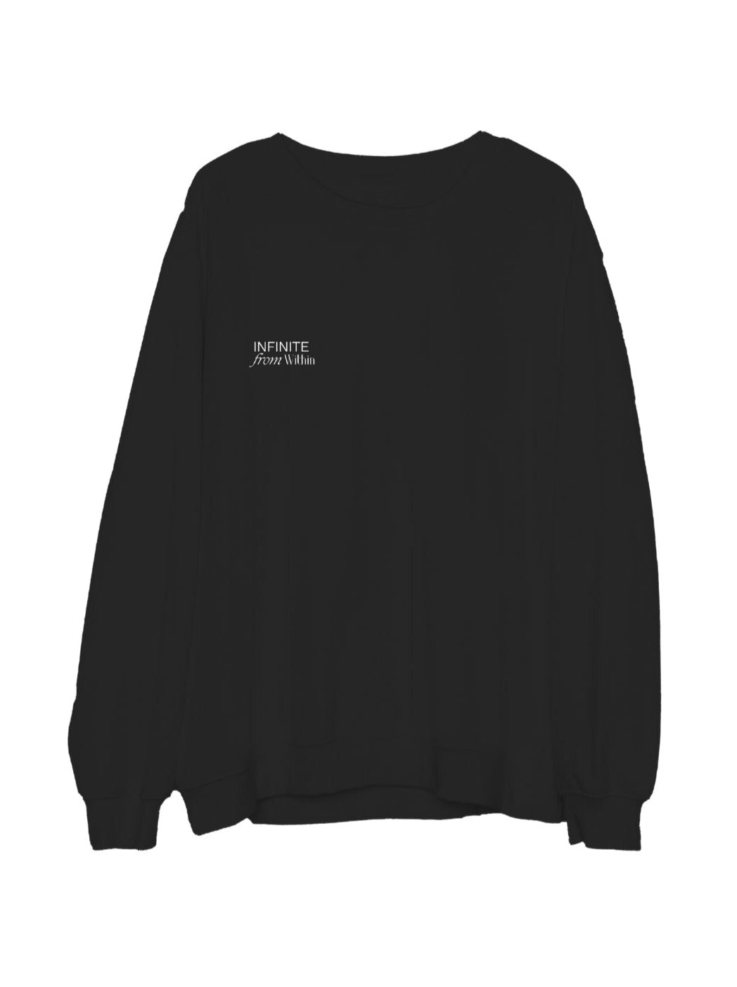 Infinite Crew Neck Sweater in Black (Unisex)