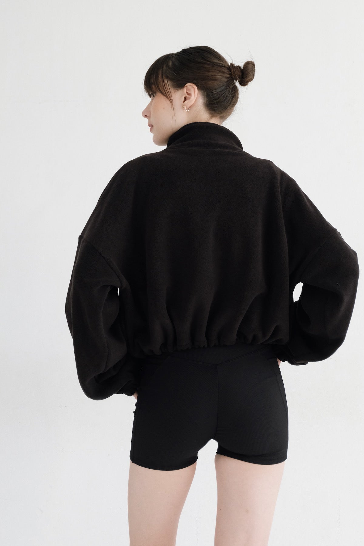 Layer Velvet Jacket In Black